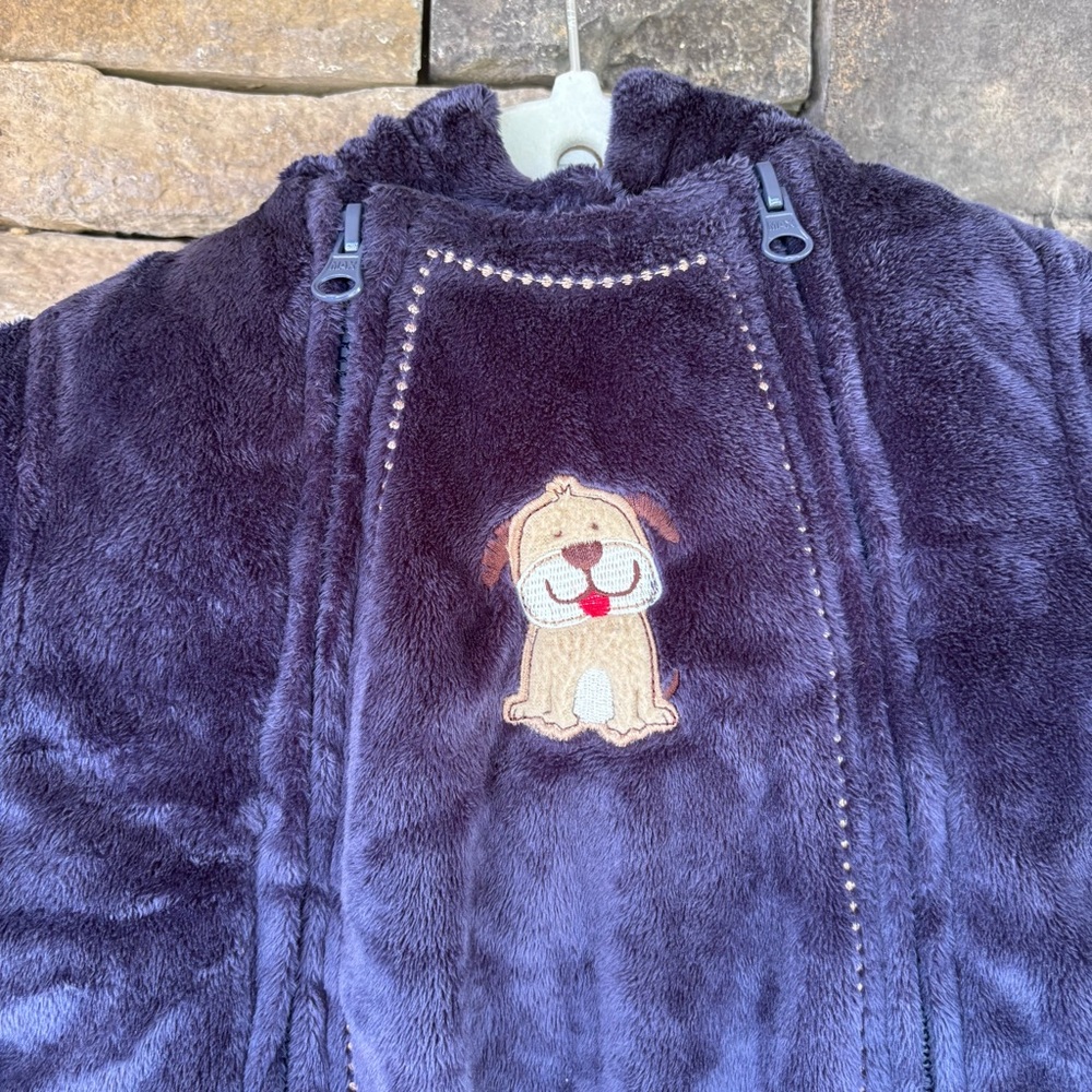 Carter's‎ Purple Fuzzy Footie One Piece - Picture 2 of 7